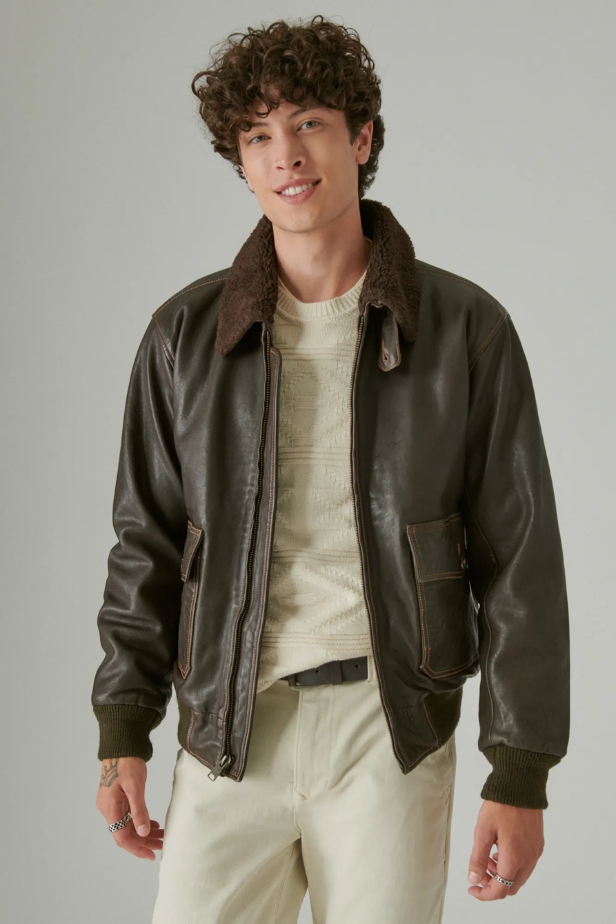 LEATHER FLIGHT JACKET, image 3