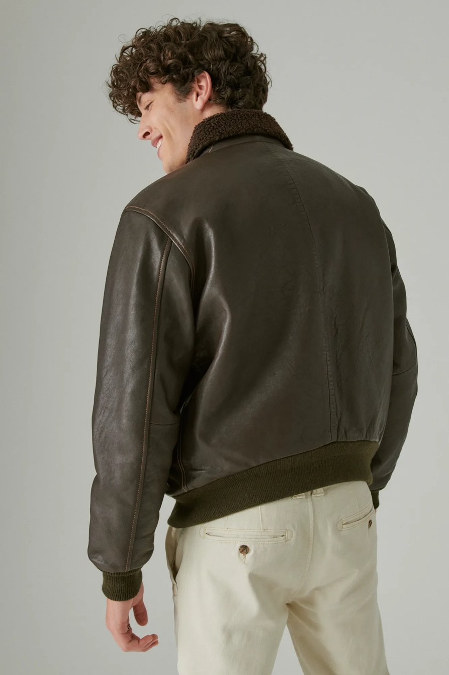 LEATHER FLIGHT JACKET, image 4