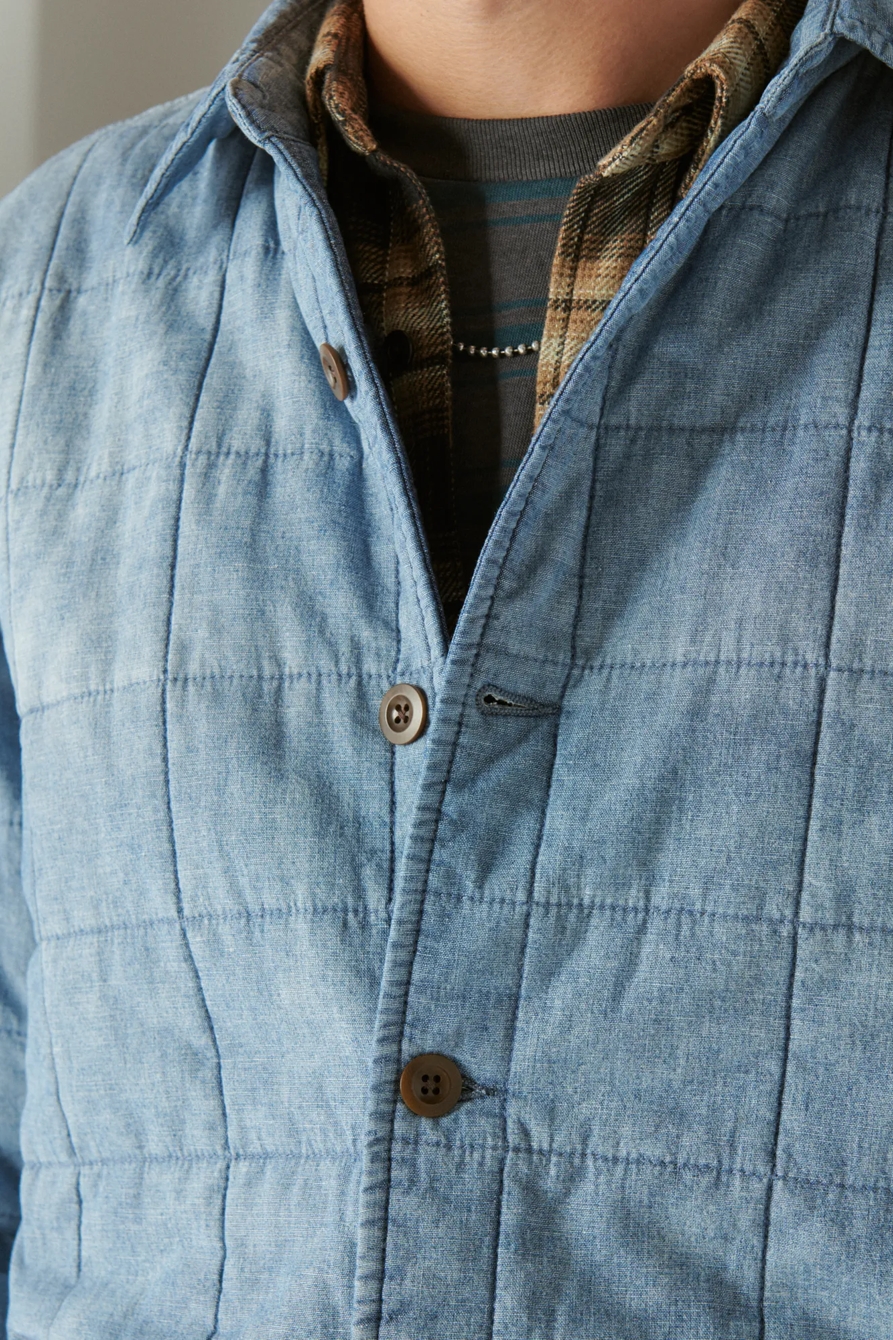 QUILTED CHAMBRAY SHIRT JACKET, image 4