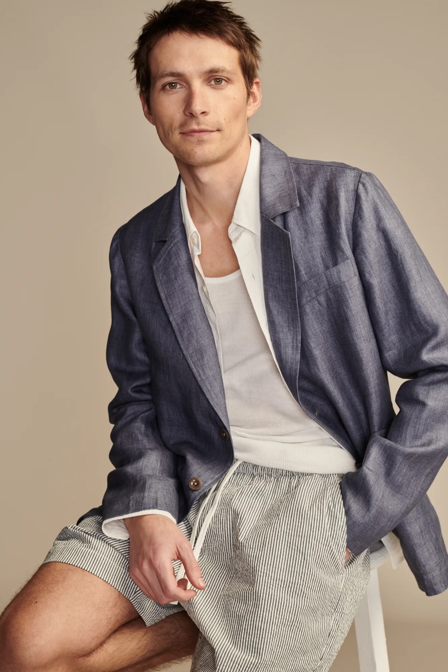 HERRINGBONE LINEN BLAZER, image 2