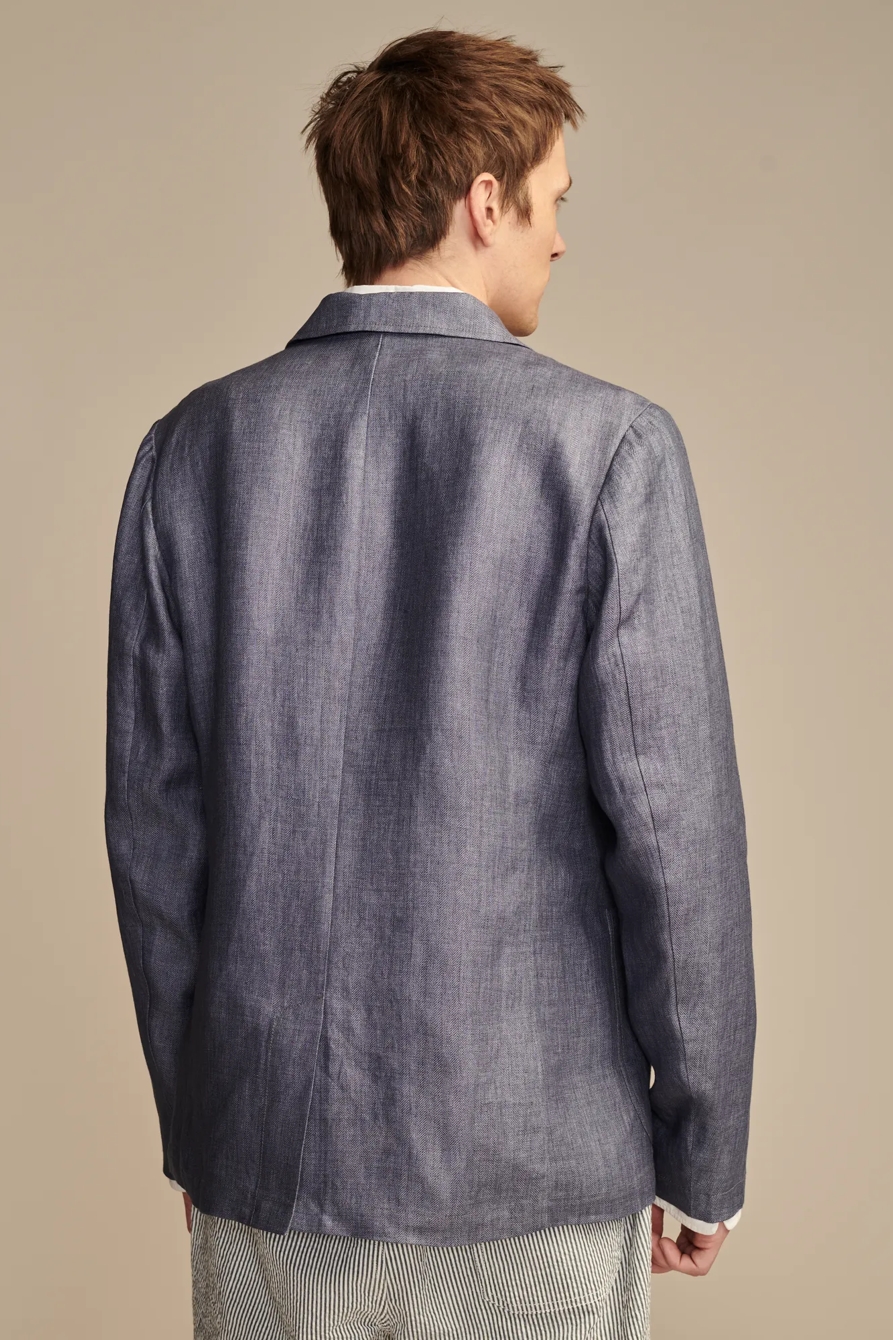 HERRINGBONE LINEN BLAZER, image 4
