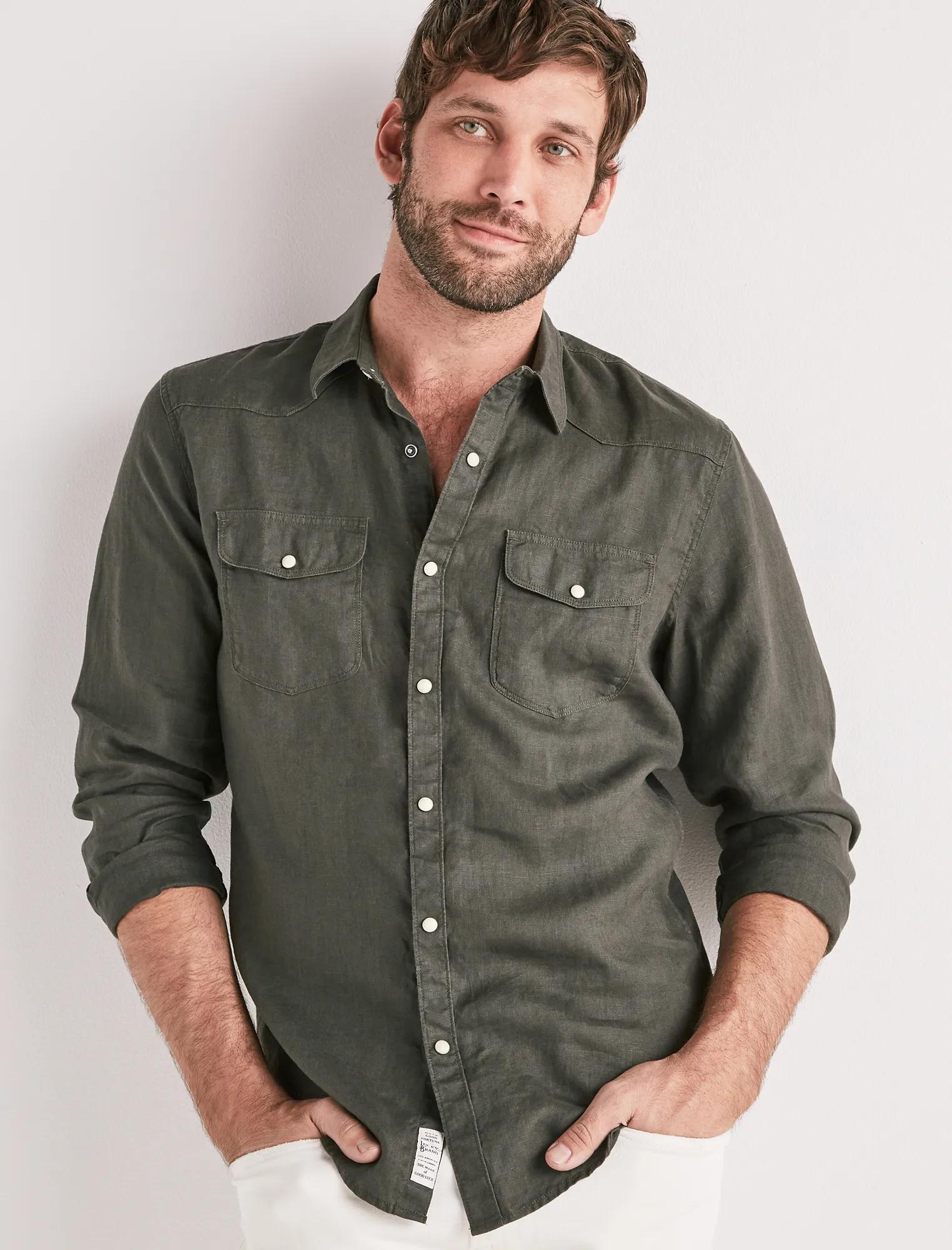 LAGUNA LINEN WESTERN SHIRT, image 1