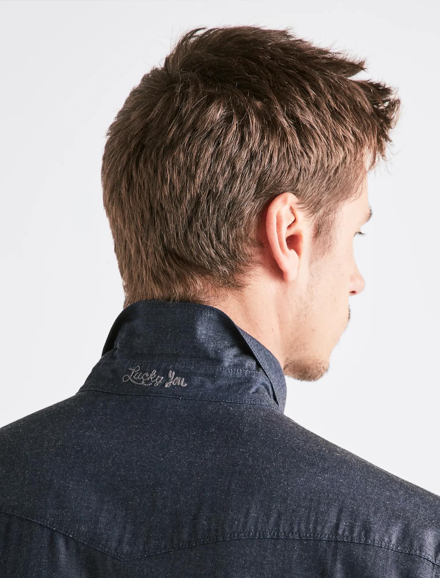 SOLID INDIGO WESTERN SHIRT, image 2