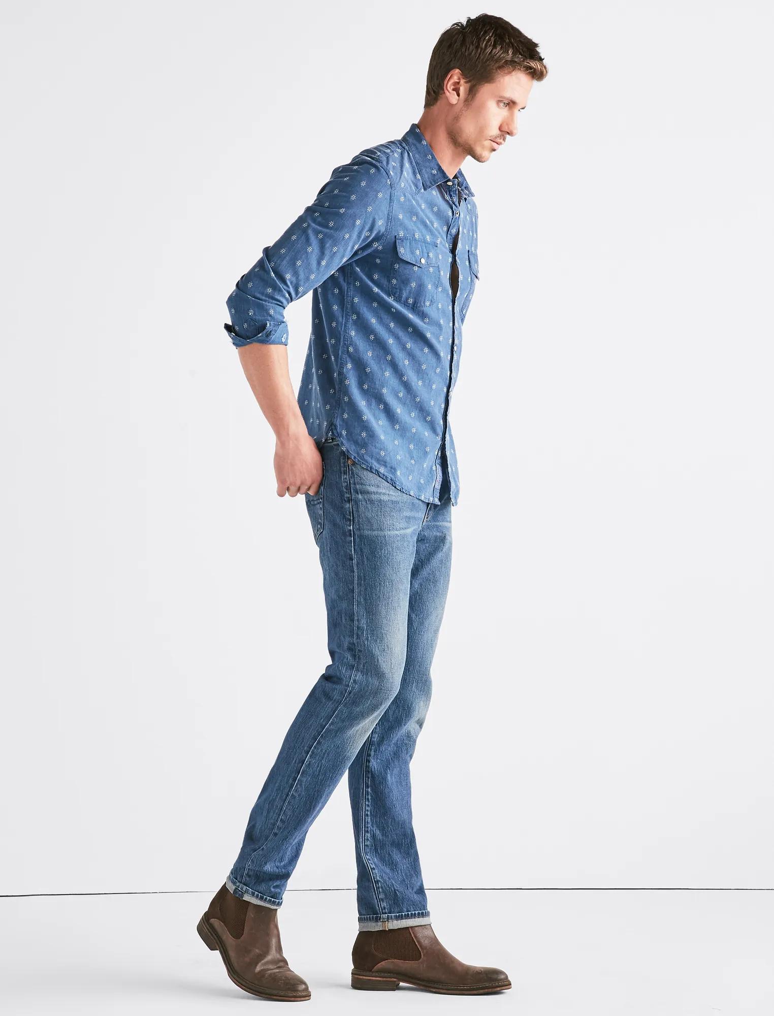 INDIGO DOBBY WESTERN SHIRT, image 2