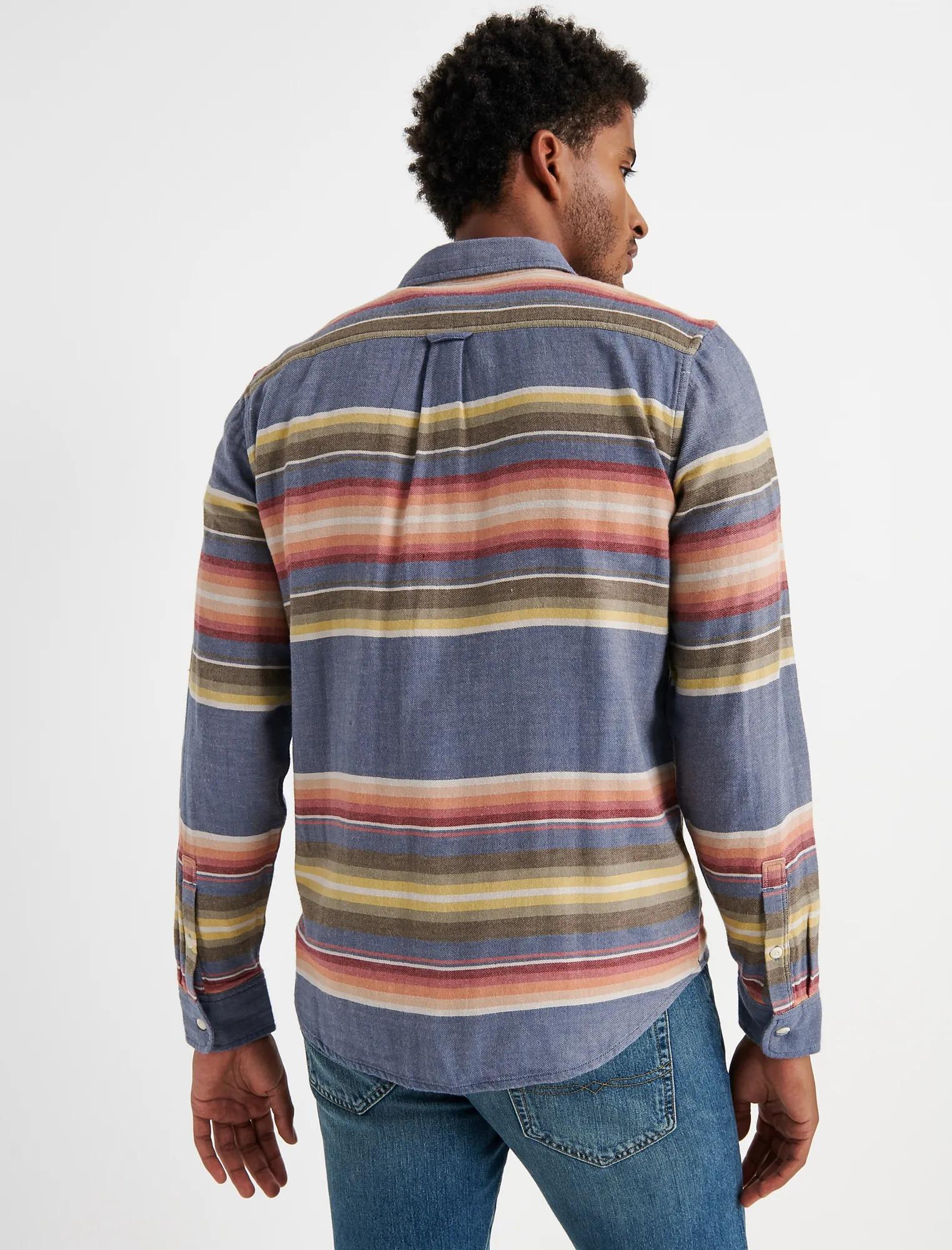 DOUBLE WEAVE SUNSET STRIPE SHIRT, image 3