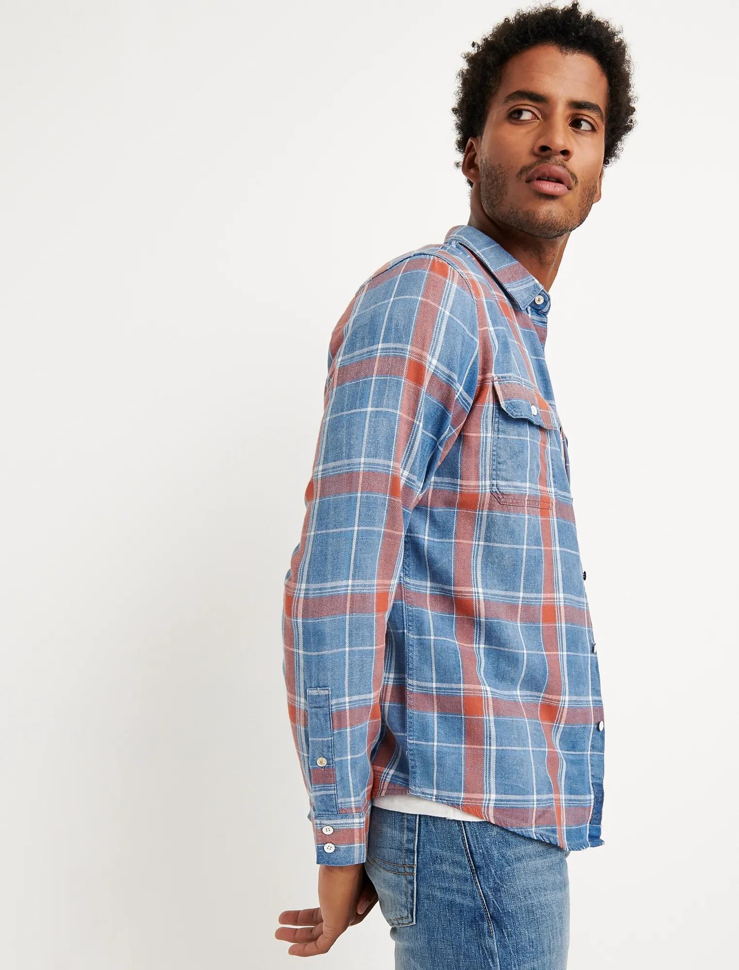 SLIM FIT AXE INDIGO SHIRT, image 2