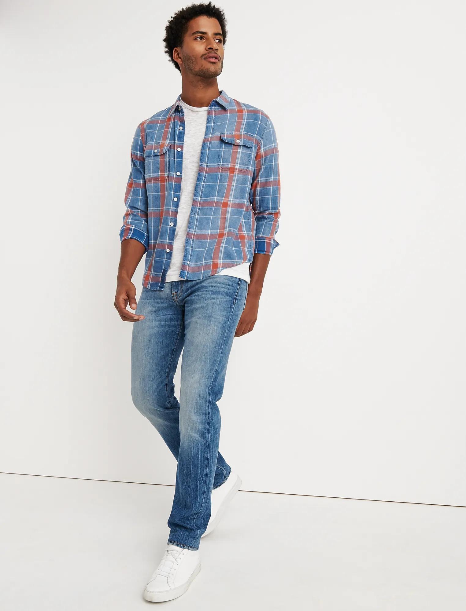 SLIM FIT AXE INDIGO SHIRT, image 4