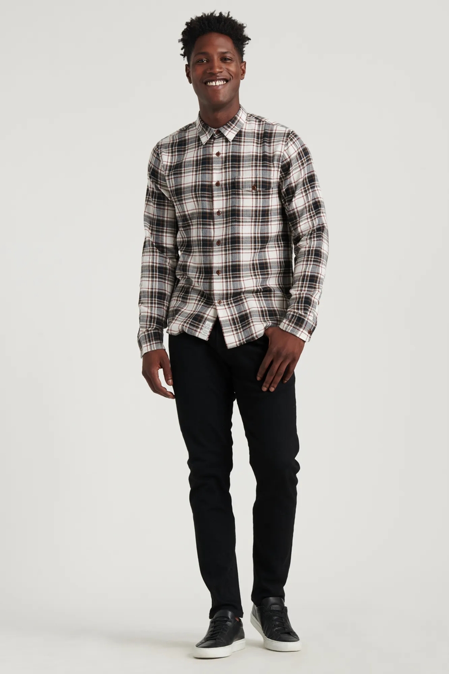 HERRINGBONE PLAID SHIRT in SLIM FIT, image 2