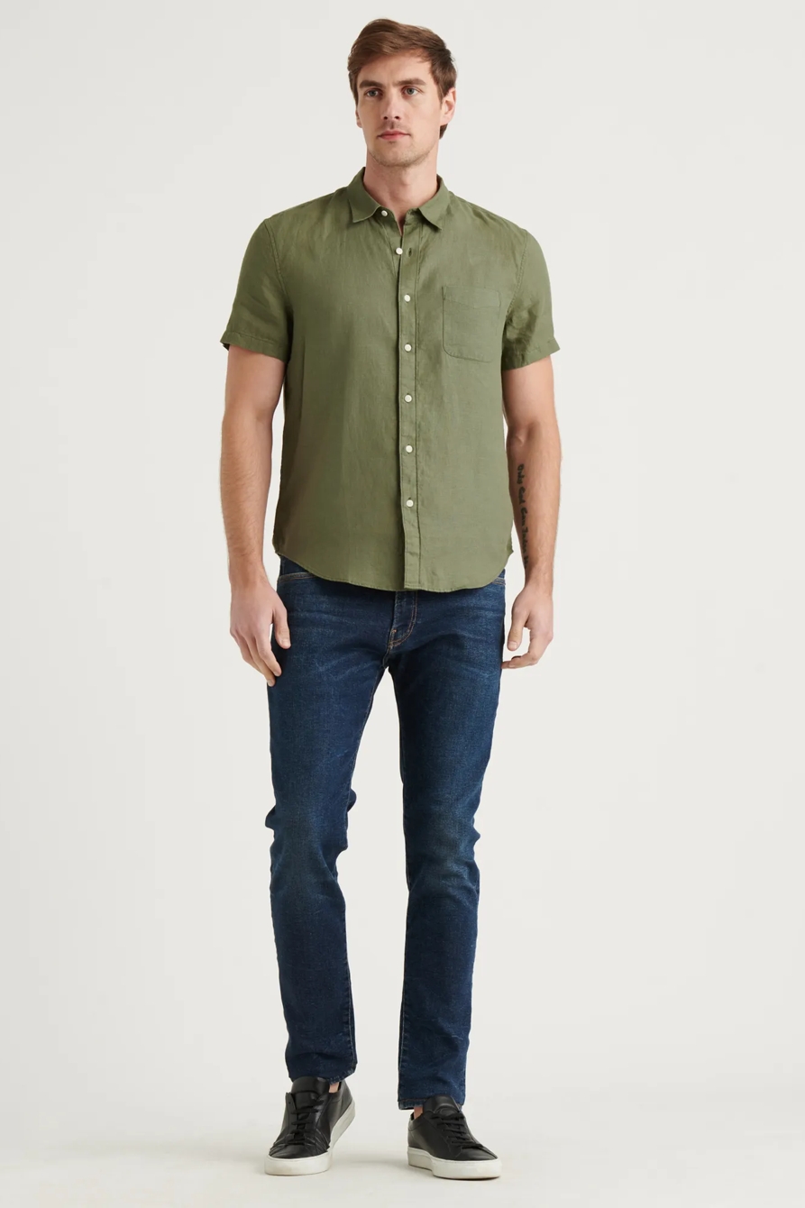 LINEN SHORT SLEEVE SAN GABRIEL SHIRT, image 2