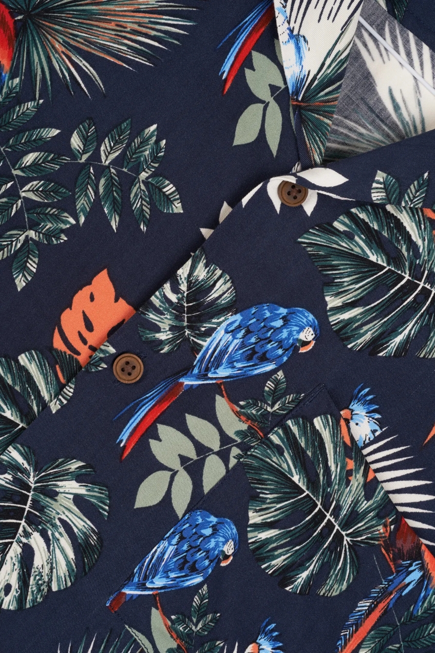 SHORT SLEEVE PRINTED CLUB COLLAR SHIRT, image 2