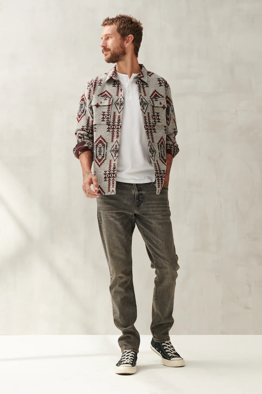 GREY JACQUARD SHIRT JACKET, image 2