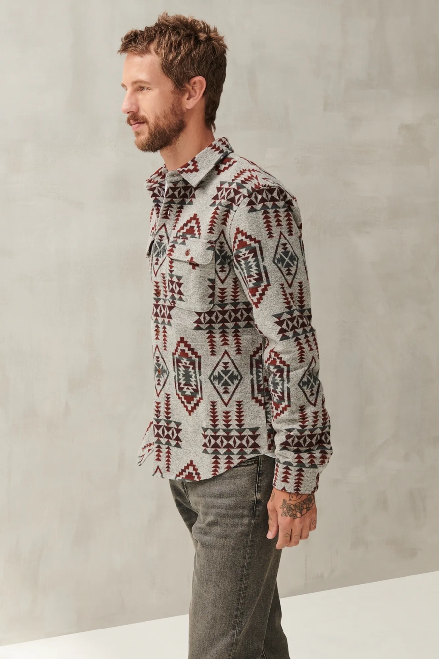 GREY JACQUARD SHIRT JACKET, image 3