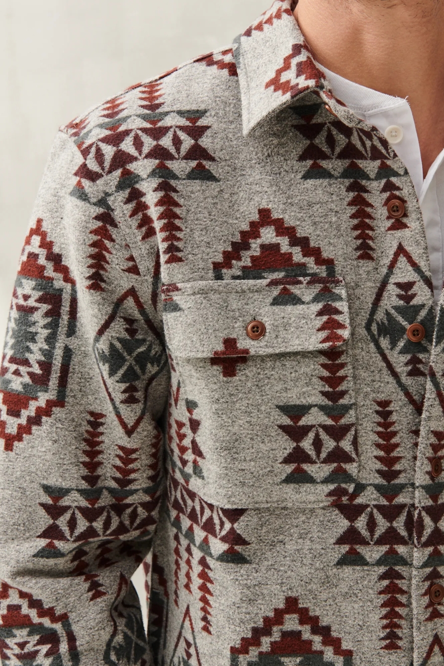 GREY JACQUARD SHIRT JACKET, image 5