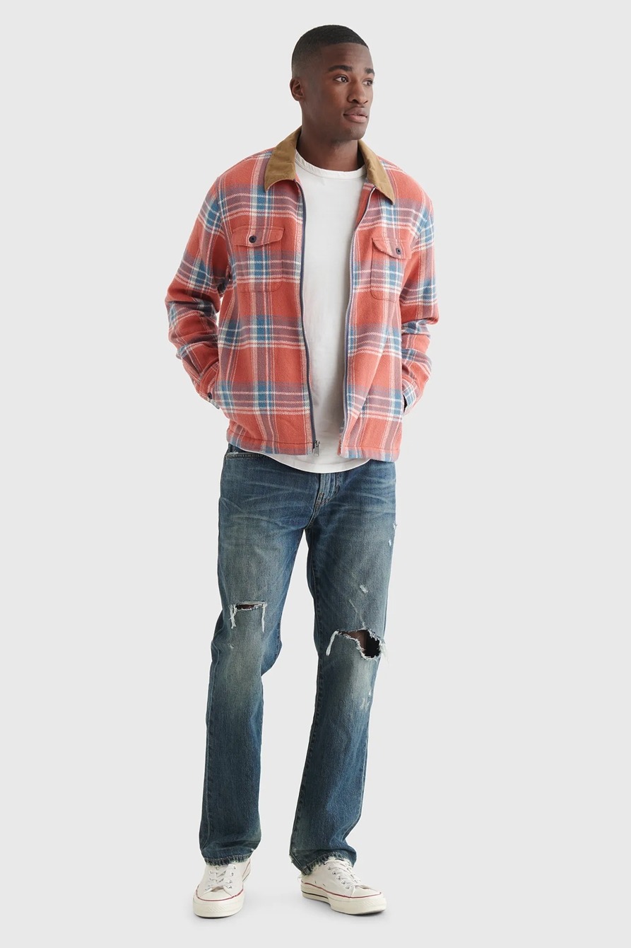 ZIP FRONT PLAID SHIRT, image 2