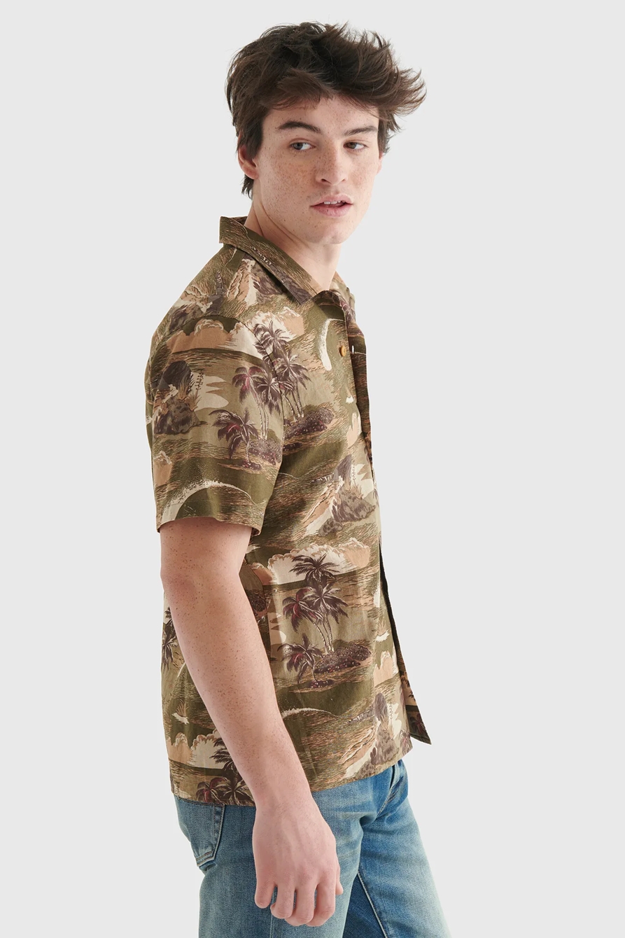 SHORT SLEEVE HAWAIIAN CLUB COLLAR SHIRT, image 4