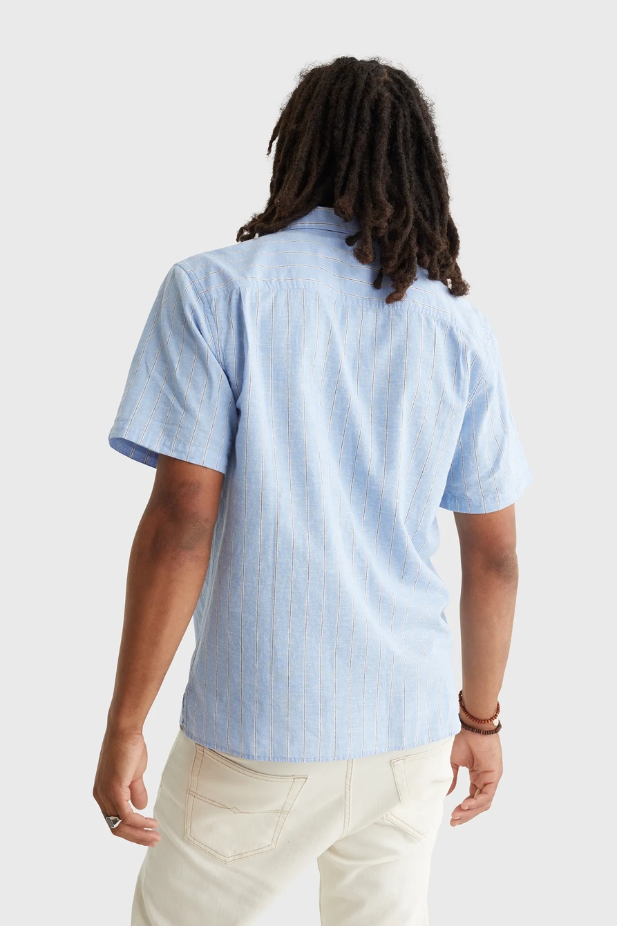 SHORT SLEEVE CLUB COLLAR STRIPE SHIRT, image 4