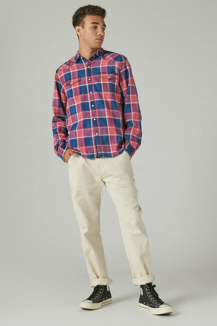 INDIGO WASHED WESTERN SHIRT, image 2