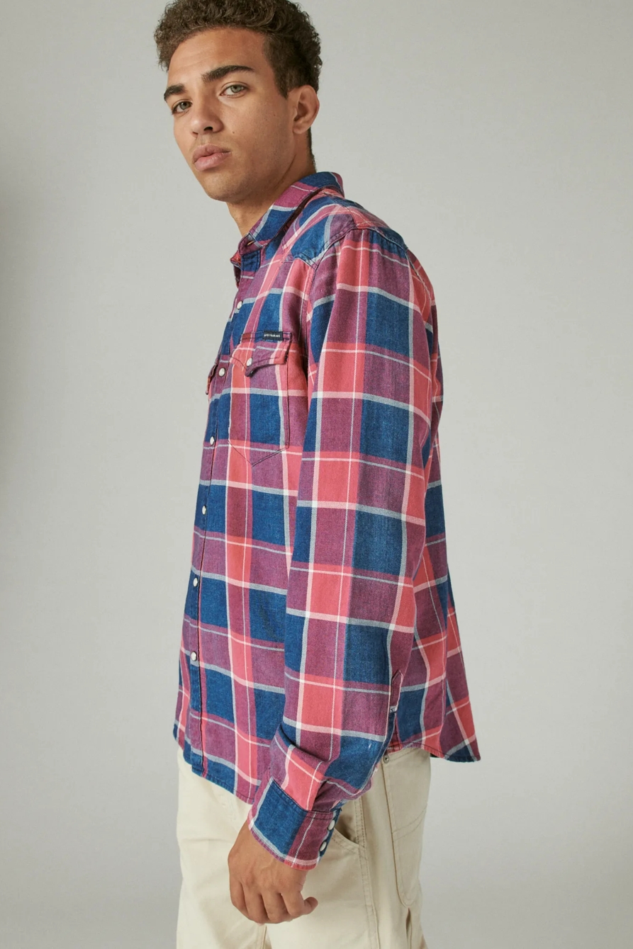 INDIGO WASHED WESTERN SHIRT, image 3