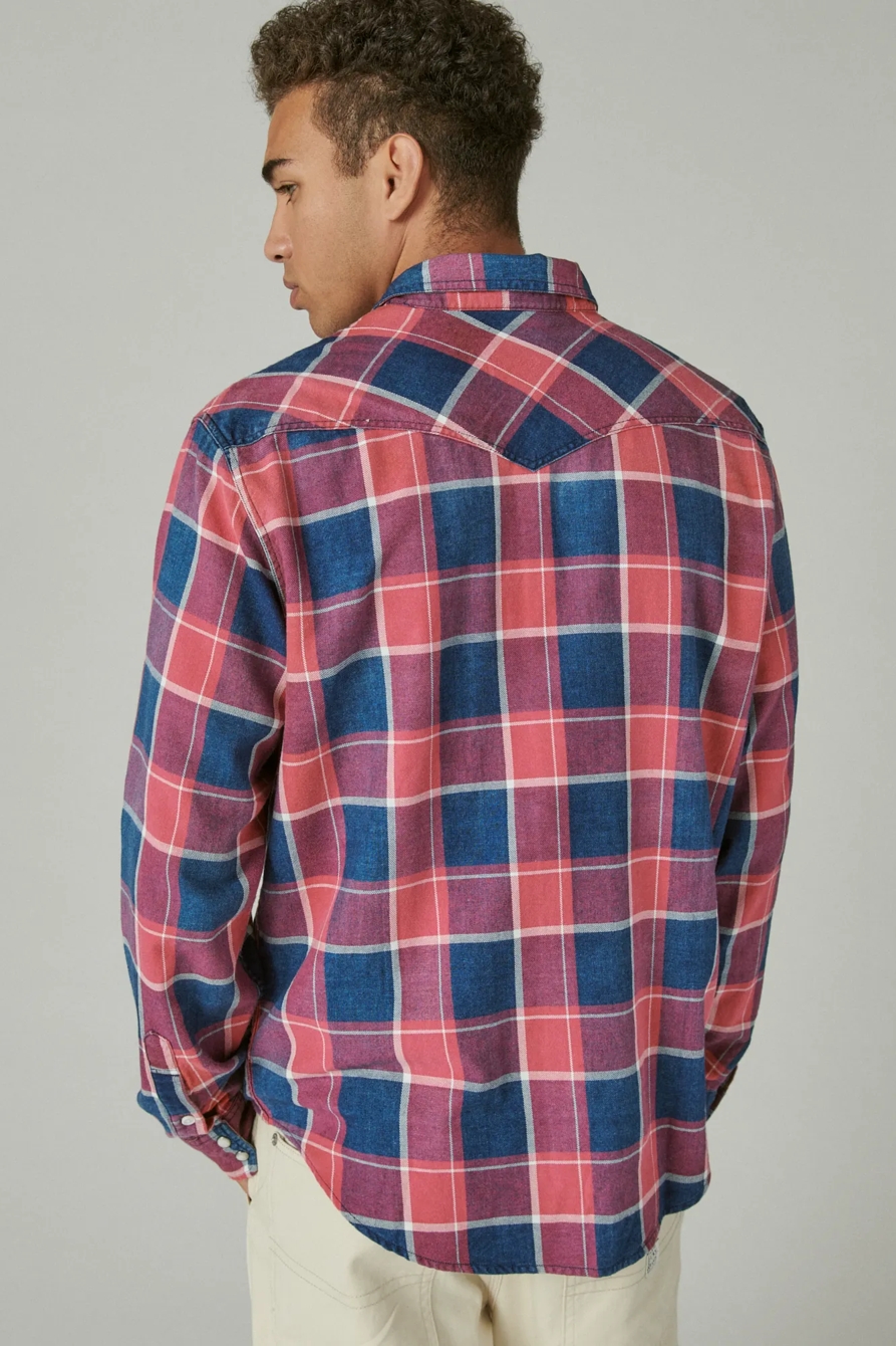 INDIGO WASHED WESTERN SHIRT, image 4