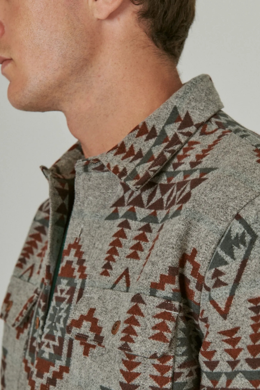 GREY JACQUARD SHIRT JACKET, image 5