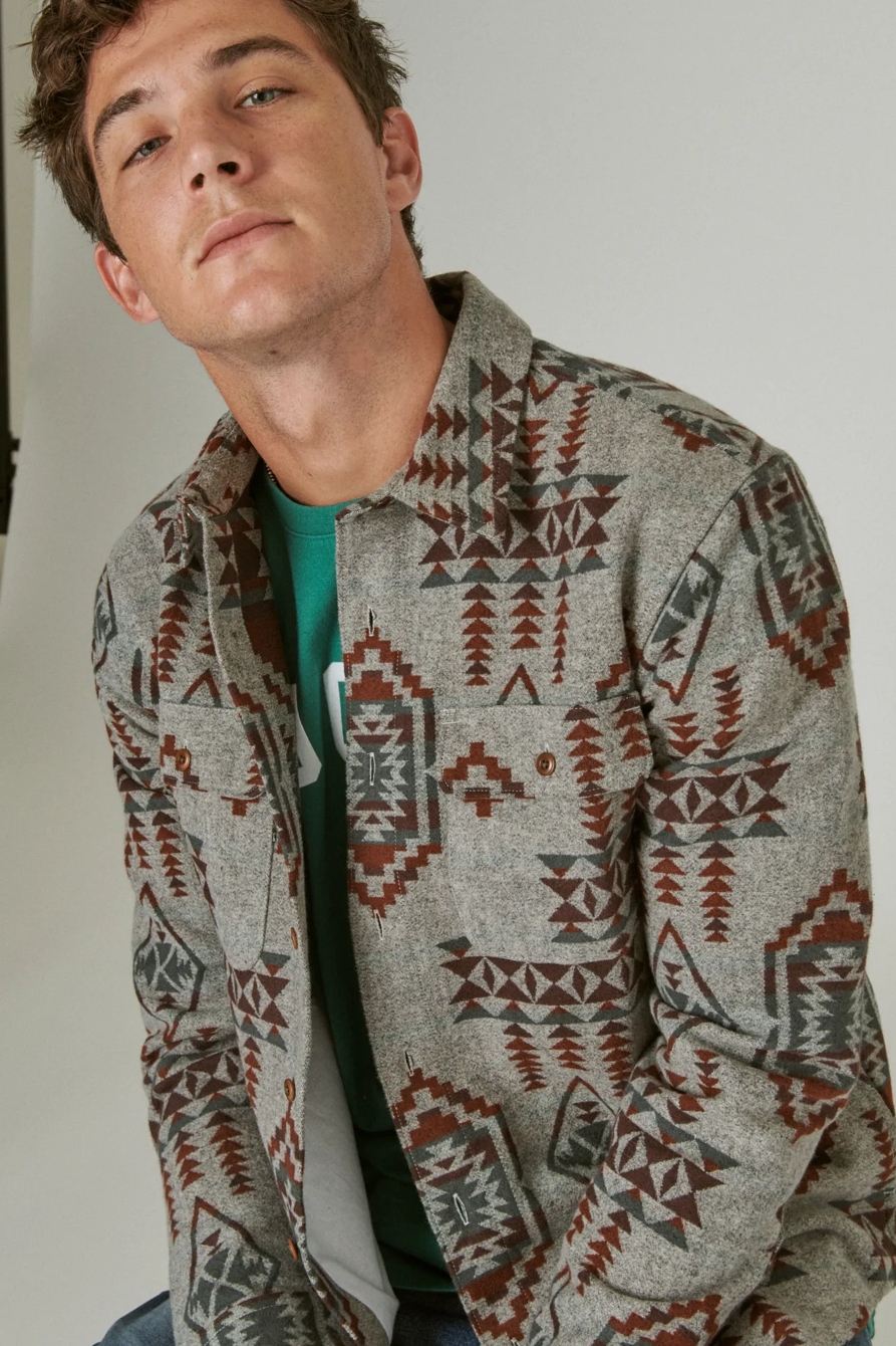 GREY JACQUARD SHIRT JACKET, image 6