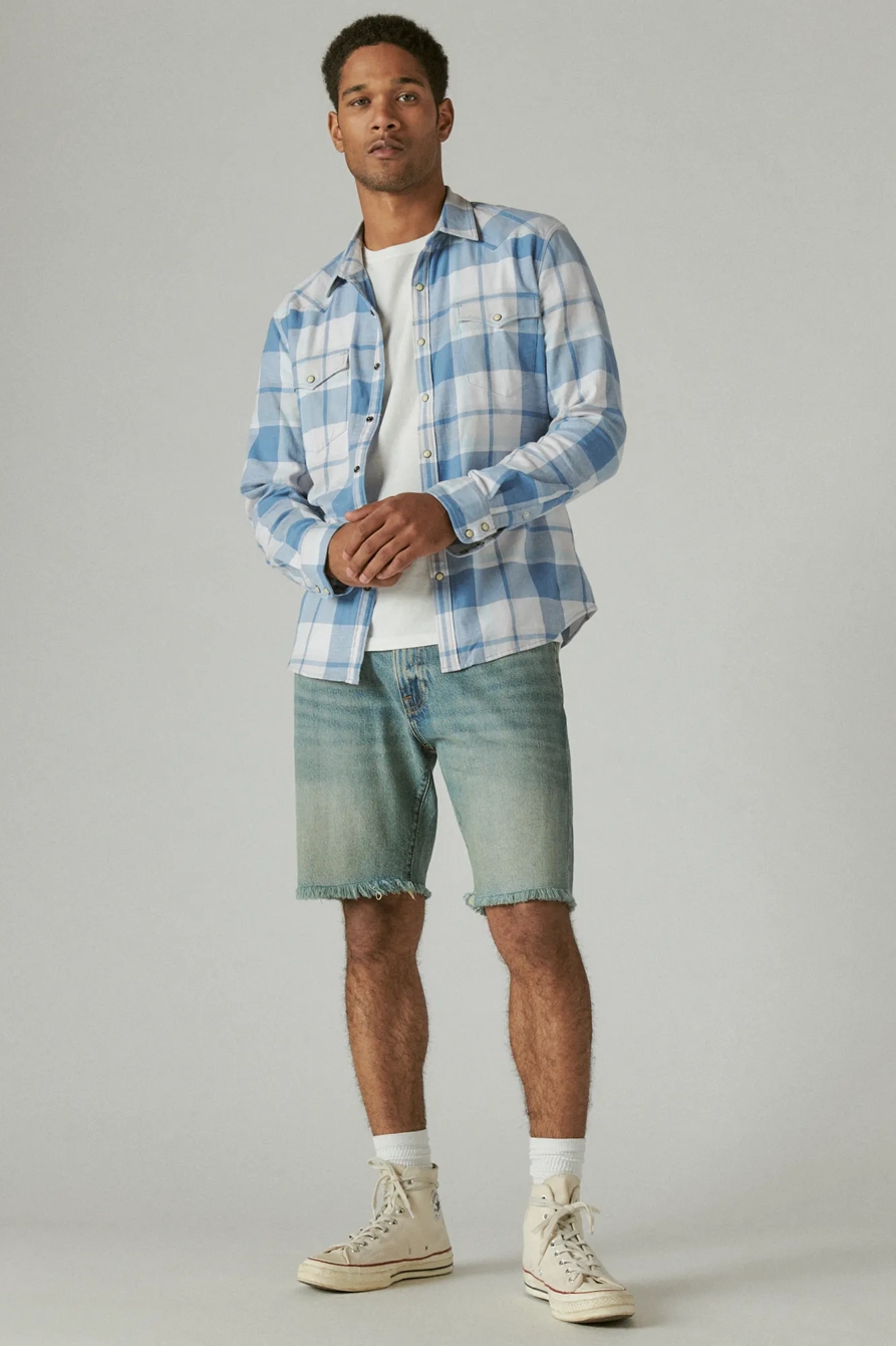 STRETCH GROM PLAID WESTERN LONG SLEEVE SHIRT, image 2