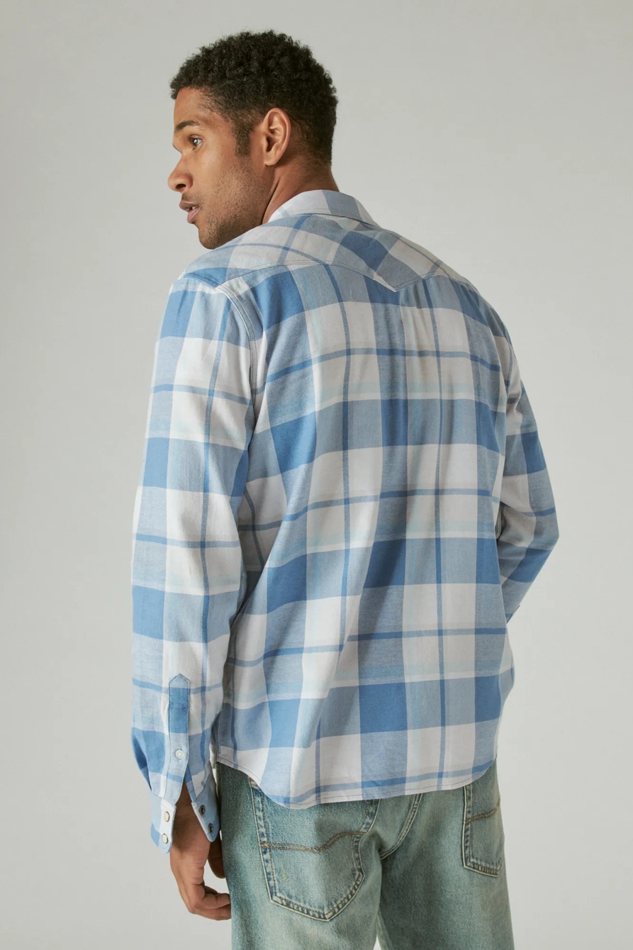 STRETCH GROM PLAID WESTERN LONG SLEEVE SHIRT, image 4