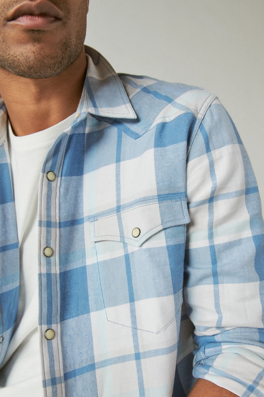 STRETCH GROM PLAID WESTERN LONG SLEEVE SHIRT, image 5
