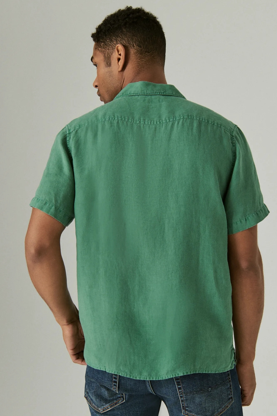 HEMP CAMP COLLAR SHORT SLEEVE SHIRT | Lucky Brand HEMP CAMP COLLAR SHORT SLEEVE SHIRT | Lucky Brand