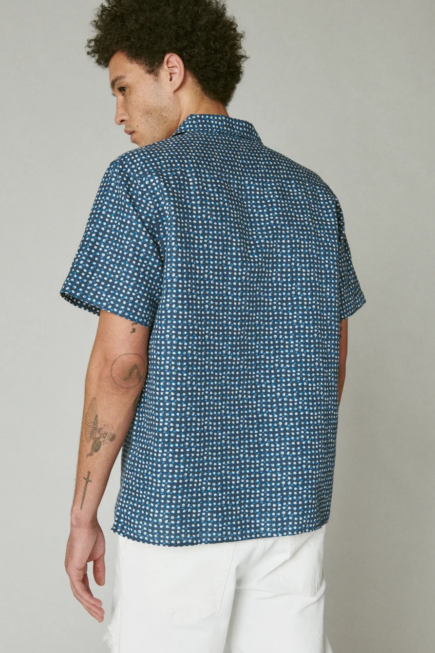 HEMP PRINT CAMP COLLAR SHORT SLEEVE SHIRT, image 4
