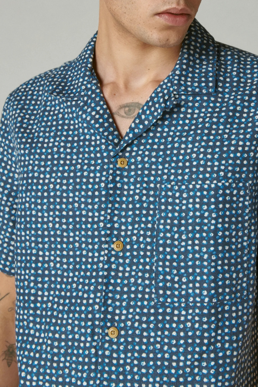 HEMP PRINT CAMP COLLAR SHORT SLEEVE SHIRT, image 5