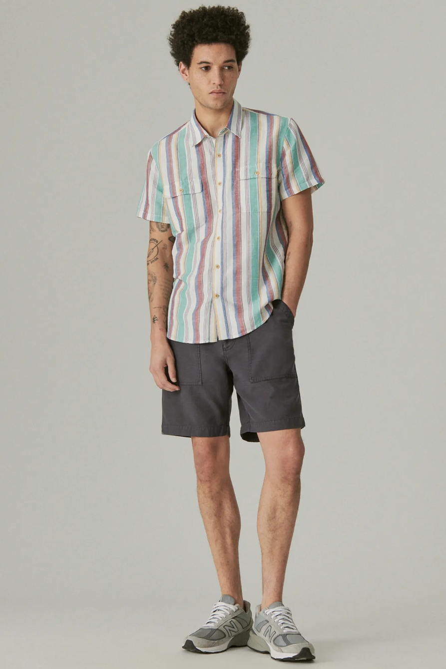 HEMP STRIPE UTILITY SHORT SLEEVE SHIRT, image 2