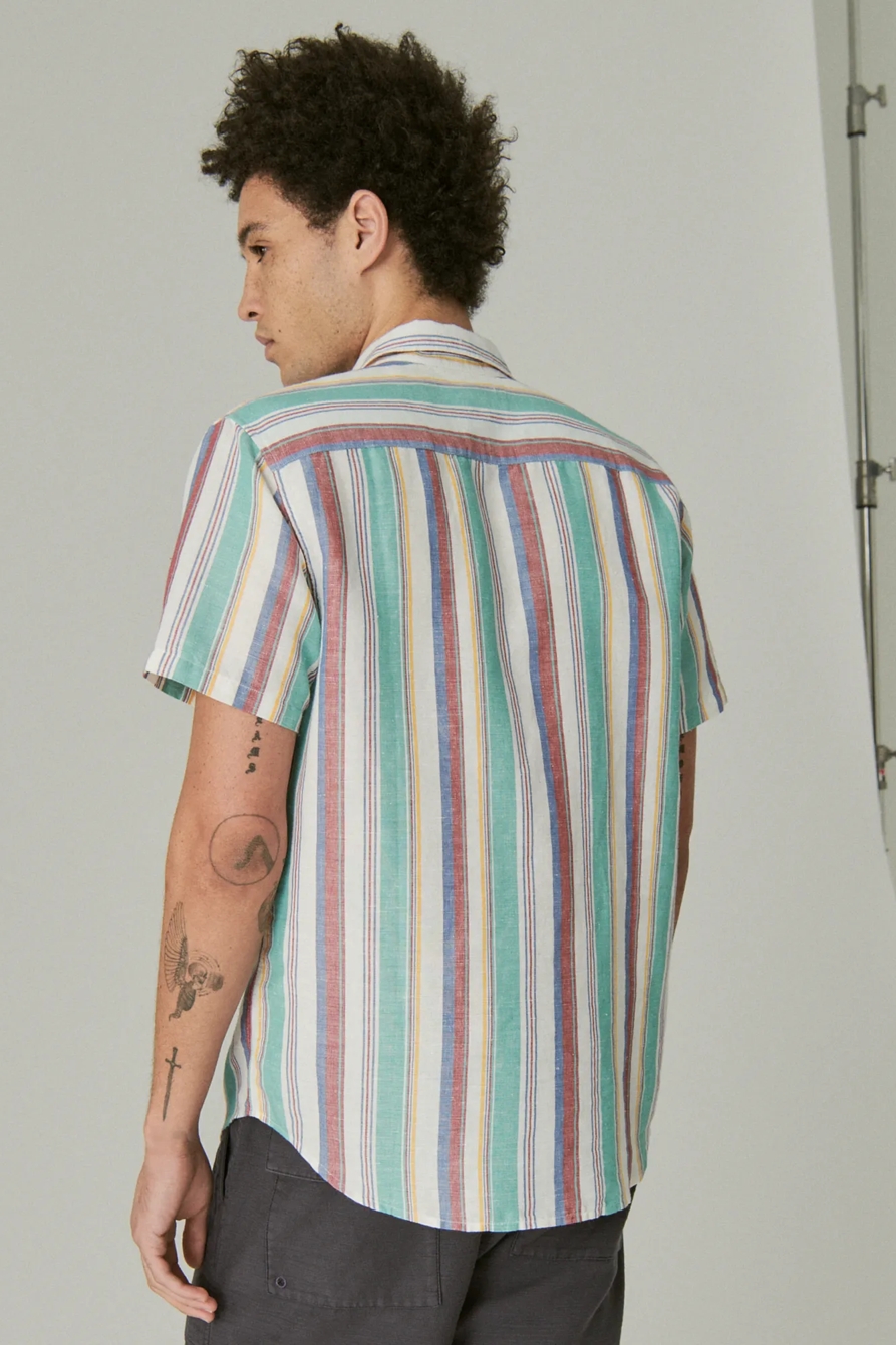 HEMP STRIPE UTILITY SHORT SLEEVE SHIRT, image 4
