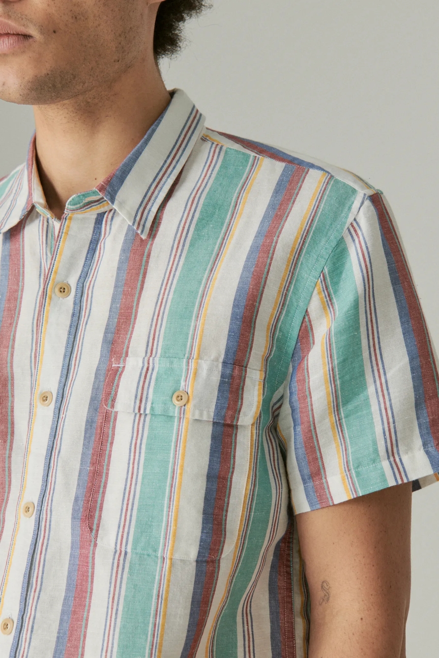 HEMP STRIPE UTILITY SHORT SLEEVE SHIRT, image 5