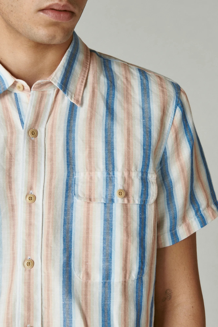 HEMP STRIPE UTILITY SHORT SLEEVE SHIRT, image 5