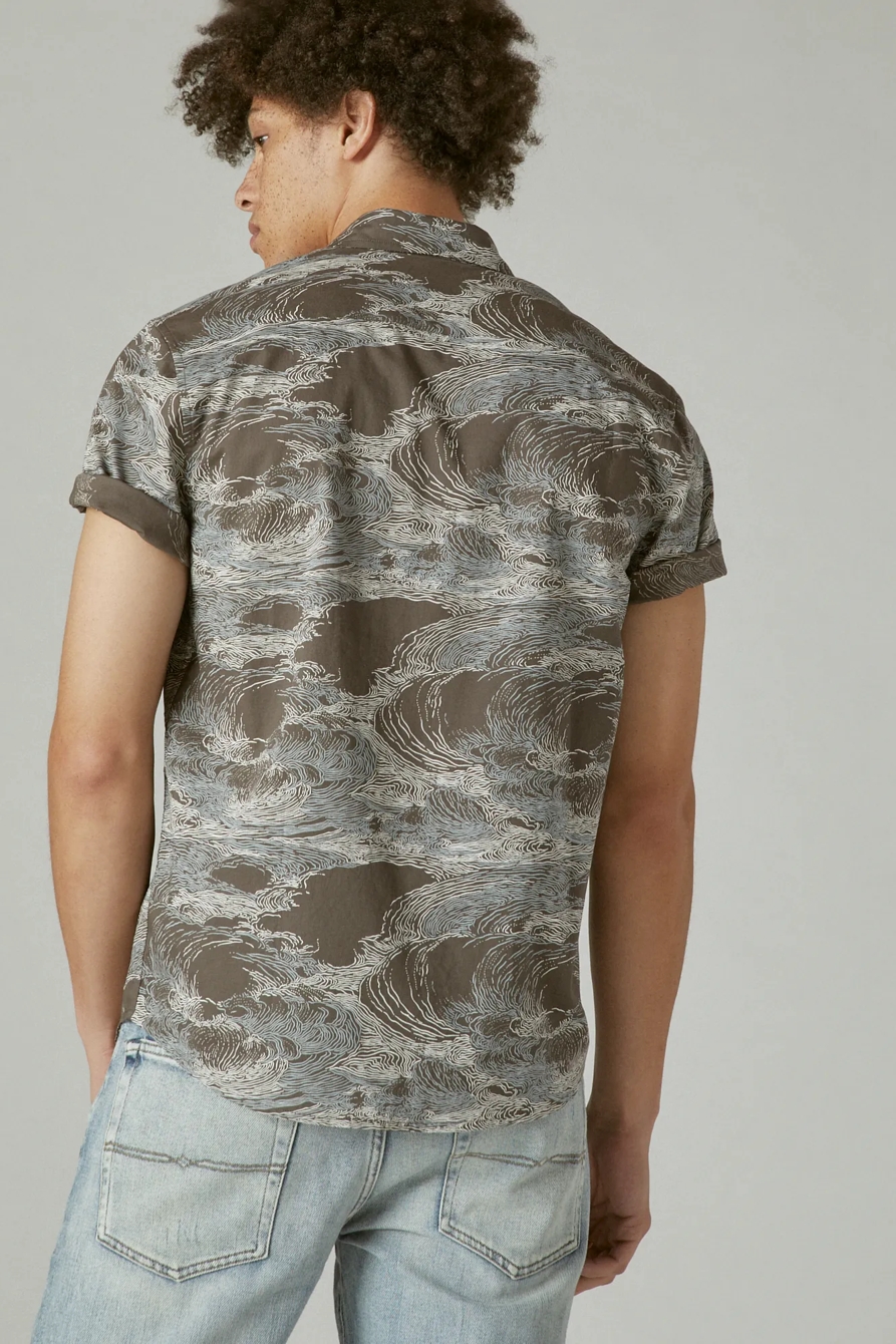 STRETCH POPLIN PRINTED UTILITY SHORT SLEEVE SHIRT, image 4