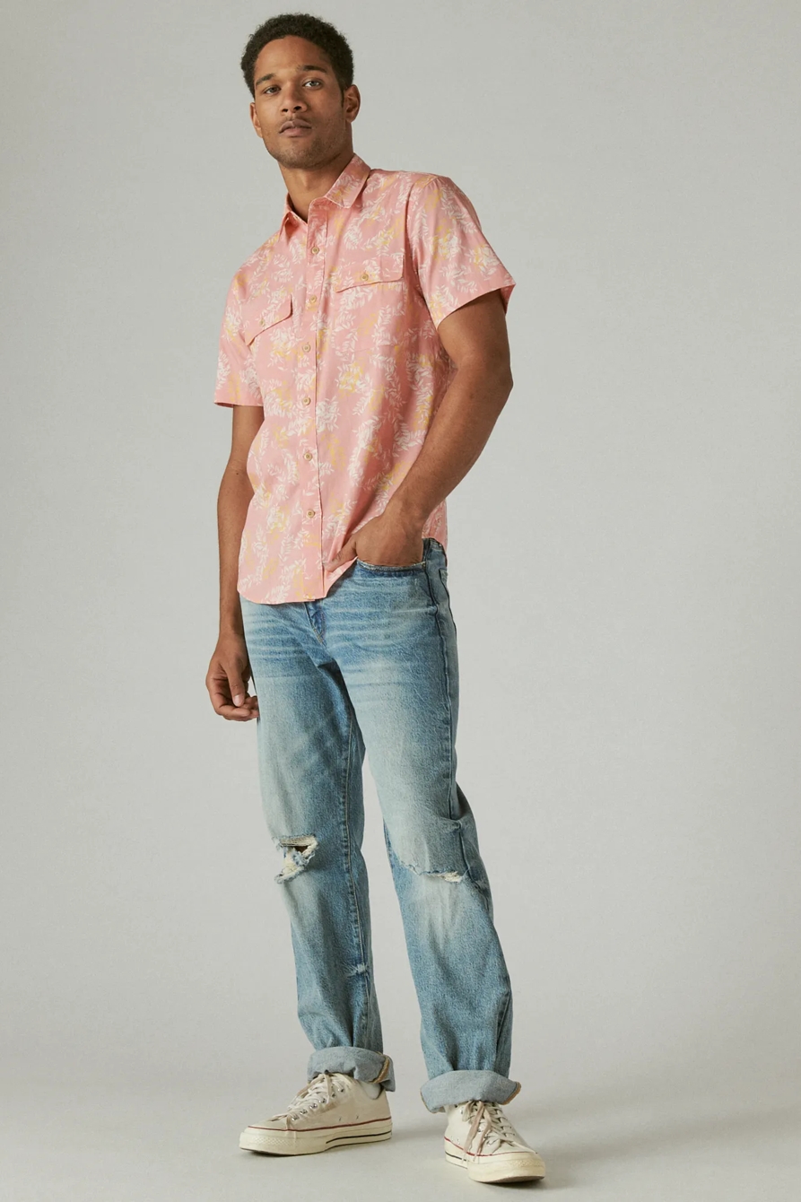 STRETCH POPLIN PRINTED UTILITY SHORT SLEEVE SHIRT, image 2
