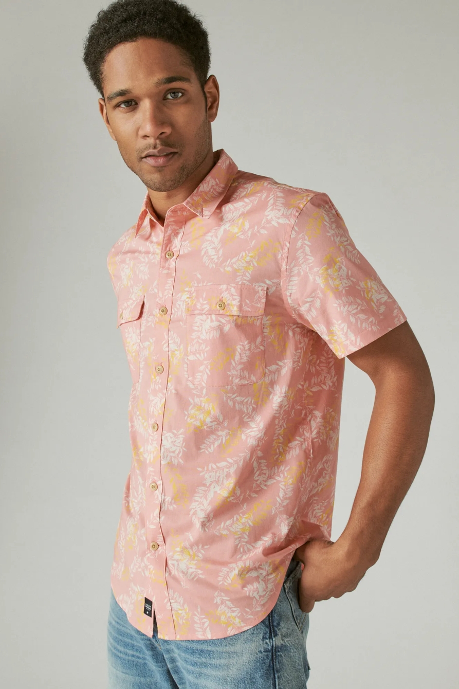 STRETCH POPLIN PRINTED UTILITY SHORT SLEEVE SHIRT, image 3