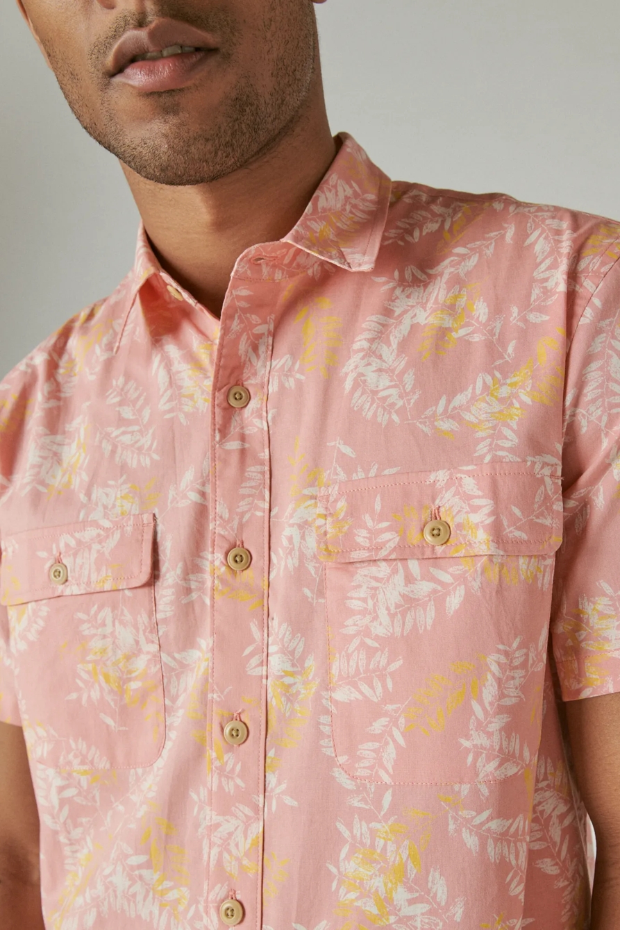 STRETCH POPLIN PRINTED UTILITY SHORT SLEEVE SHIRT, image 5