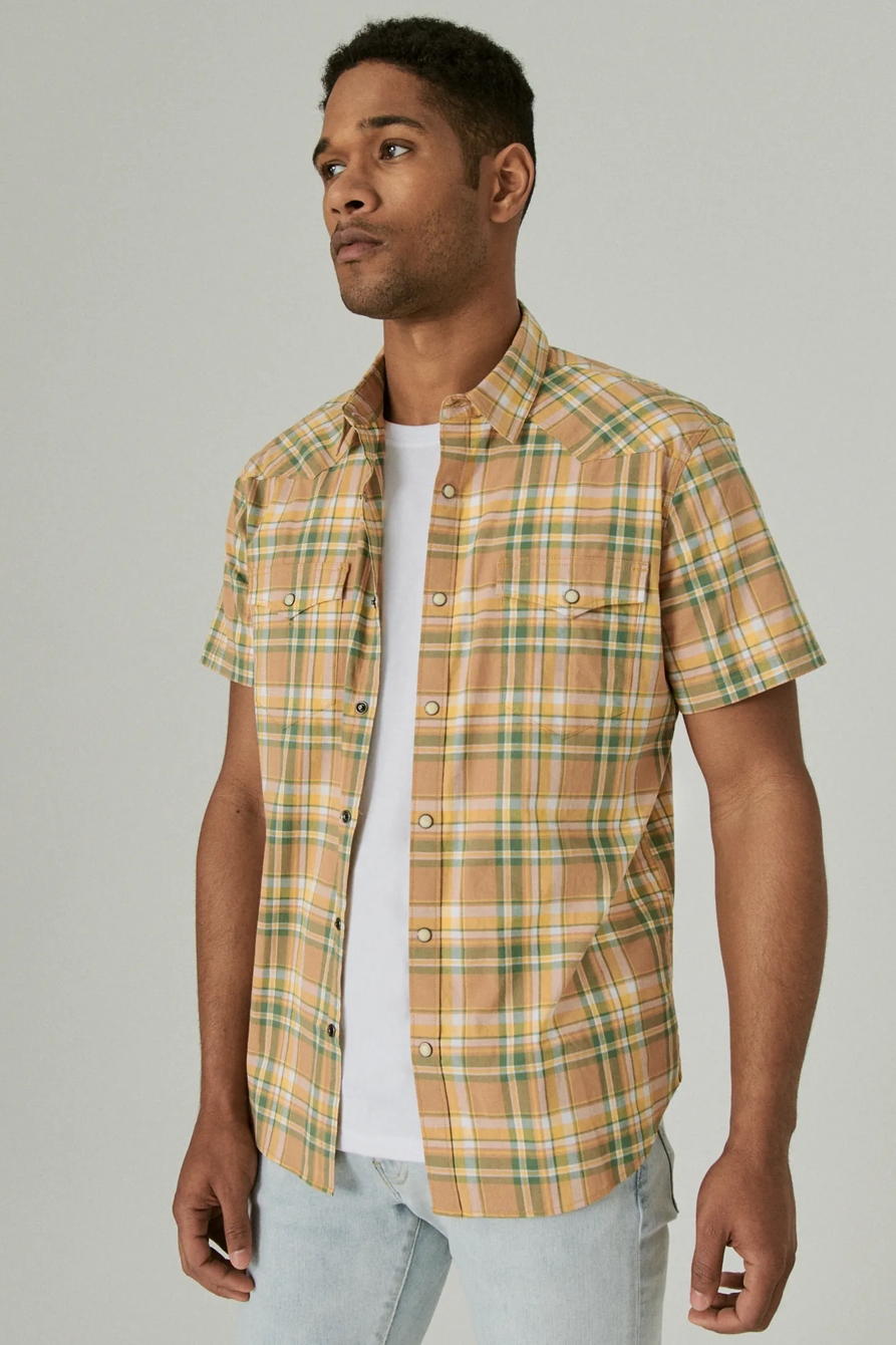 PLAID WESTERN SHORT SLEEVE SHIRT, image 3