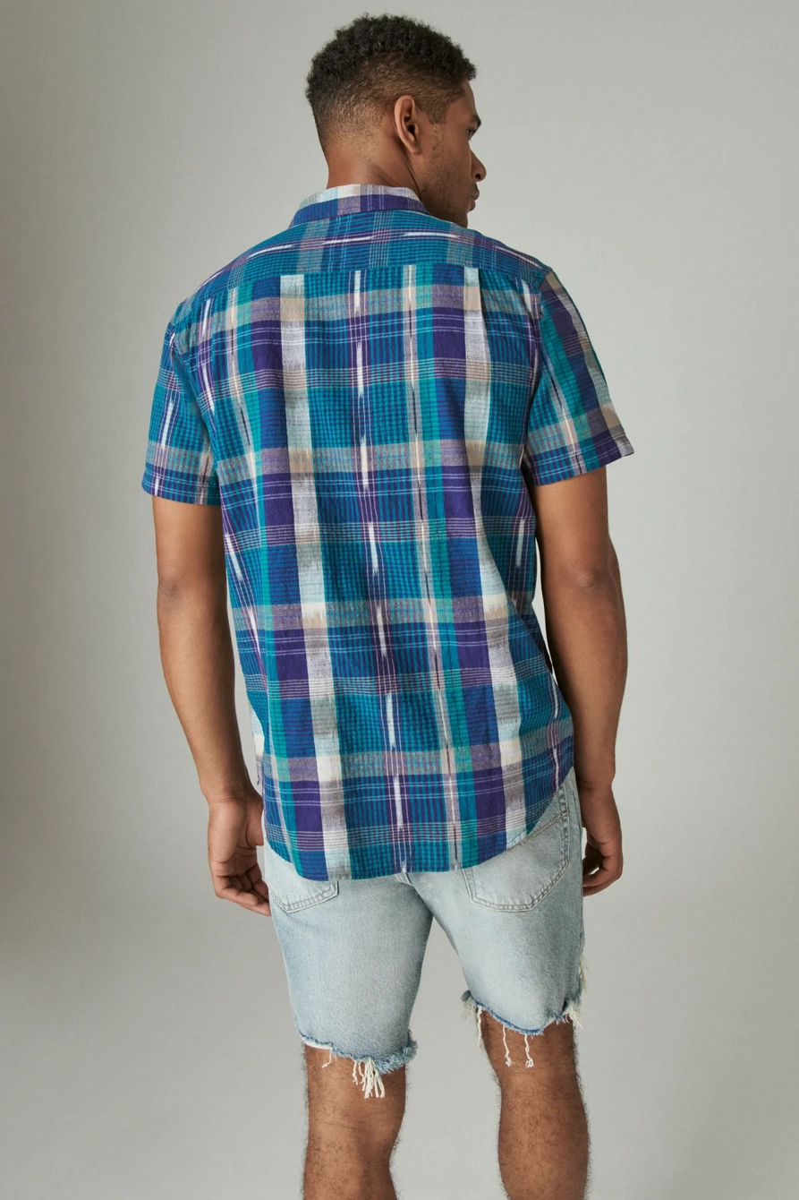 IKAT PLAID UTILITY SHORT SLEEVE SHIRT