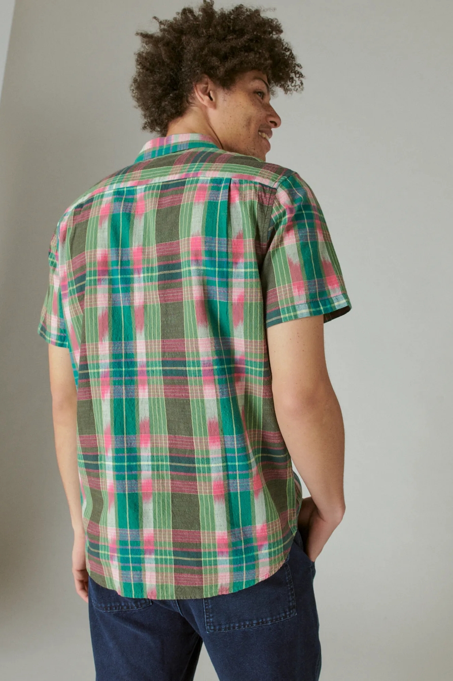 IKAT PLAID UTILITY SHORT SLEEVE SHIRT, image 3