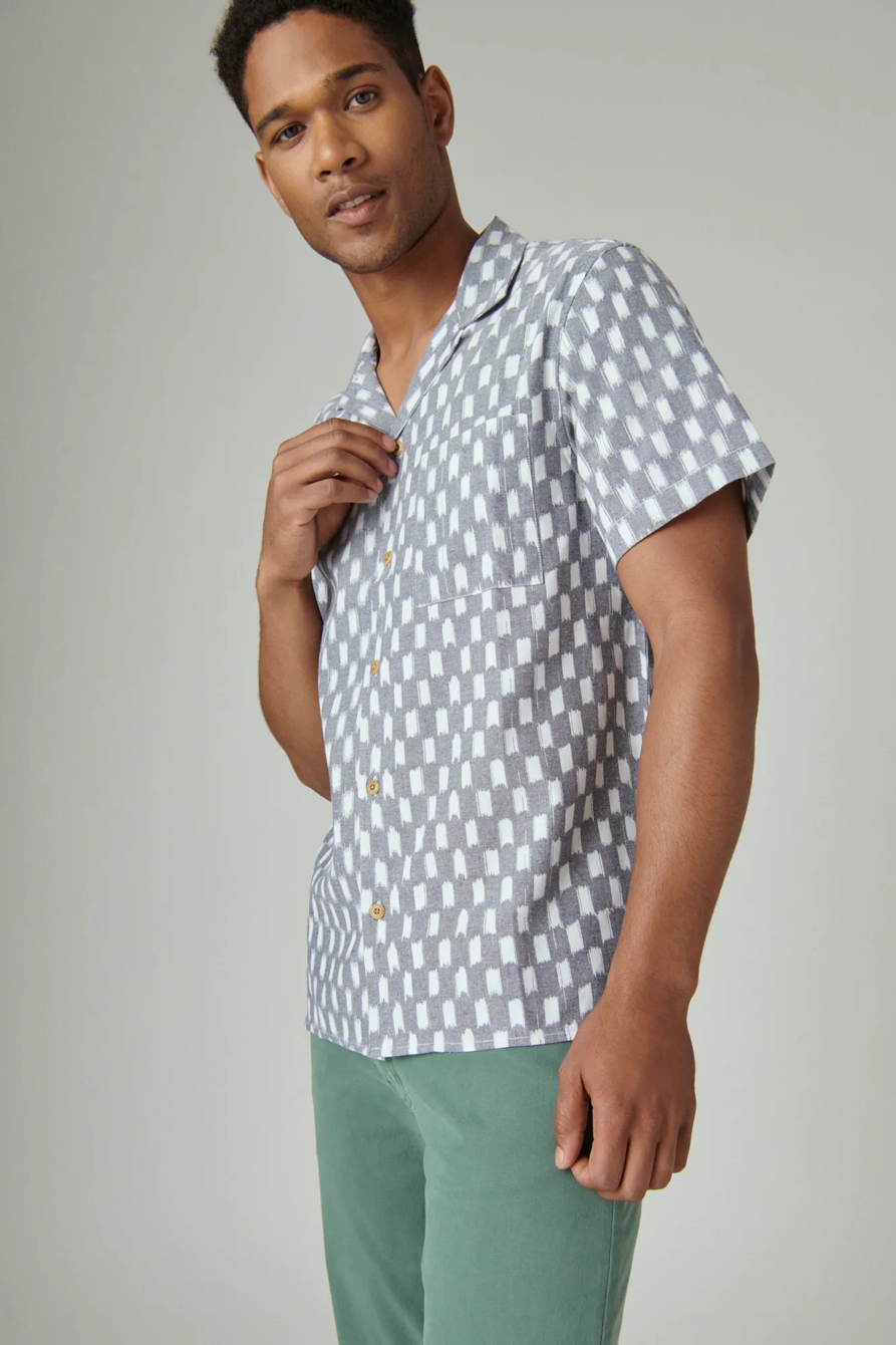 IKAT SHORT SLEEVE CAMP COLLAR SHIRT, image 3