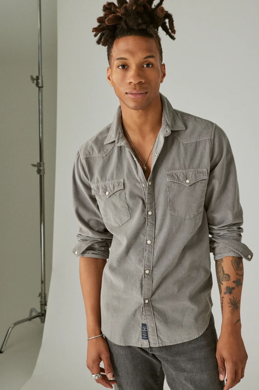 CORDUROY WESTERN LONG SLEEVE SHIRT, image 2