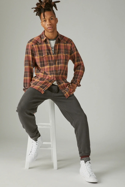 STRETCH GROM PLAID WESTERN LONG SLEEVE SHIRT, image 4