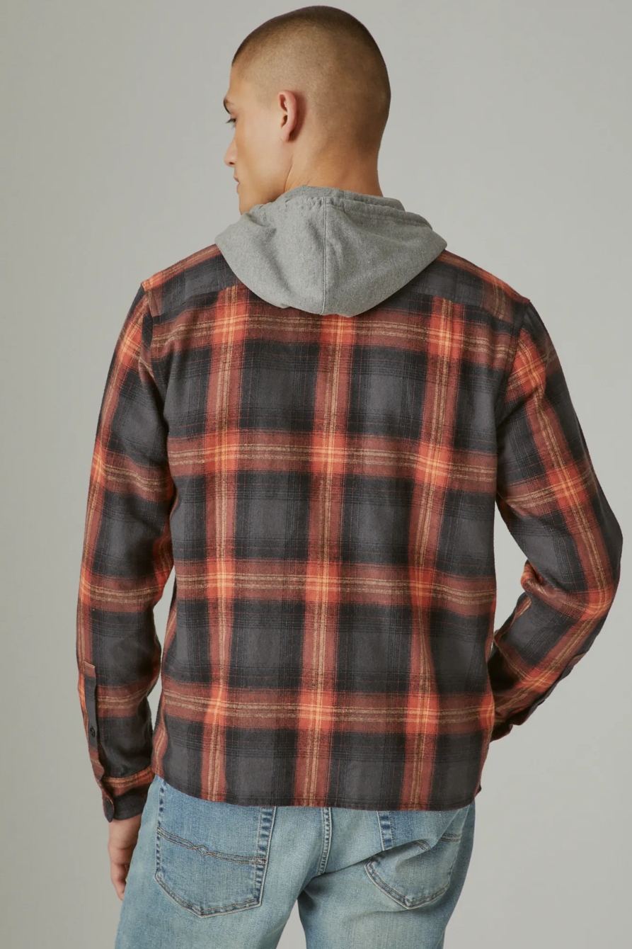 HOODED LONG SLEEVE OVER SHIRT, image 3