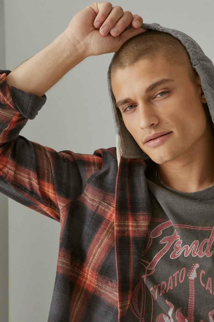 HOODED LONG SLEEVE OVER SHIRT, image 4