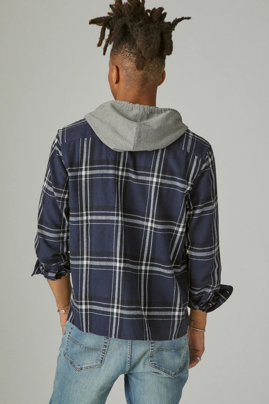 HOODED LONG SLEEVE OVER SHIRT, image 3