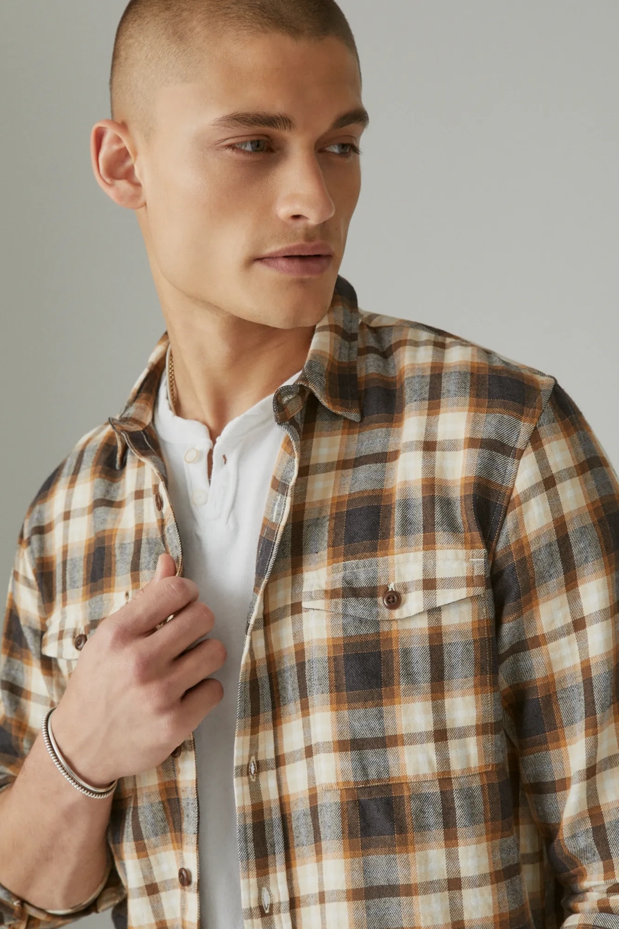 ACID WASH FRAYED HEM UTILITY LONG SLEEVE SHIRT, image 4
