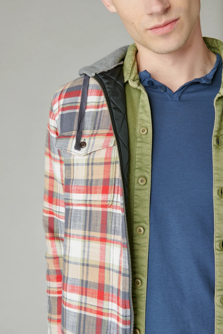 FLEECE HOOD LONG SLEEVE OVER SHIRT, image 4